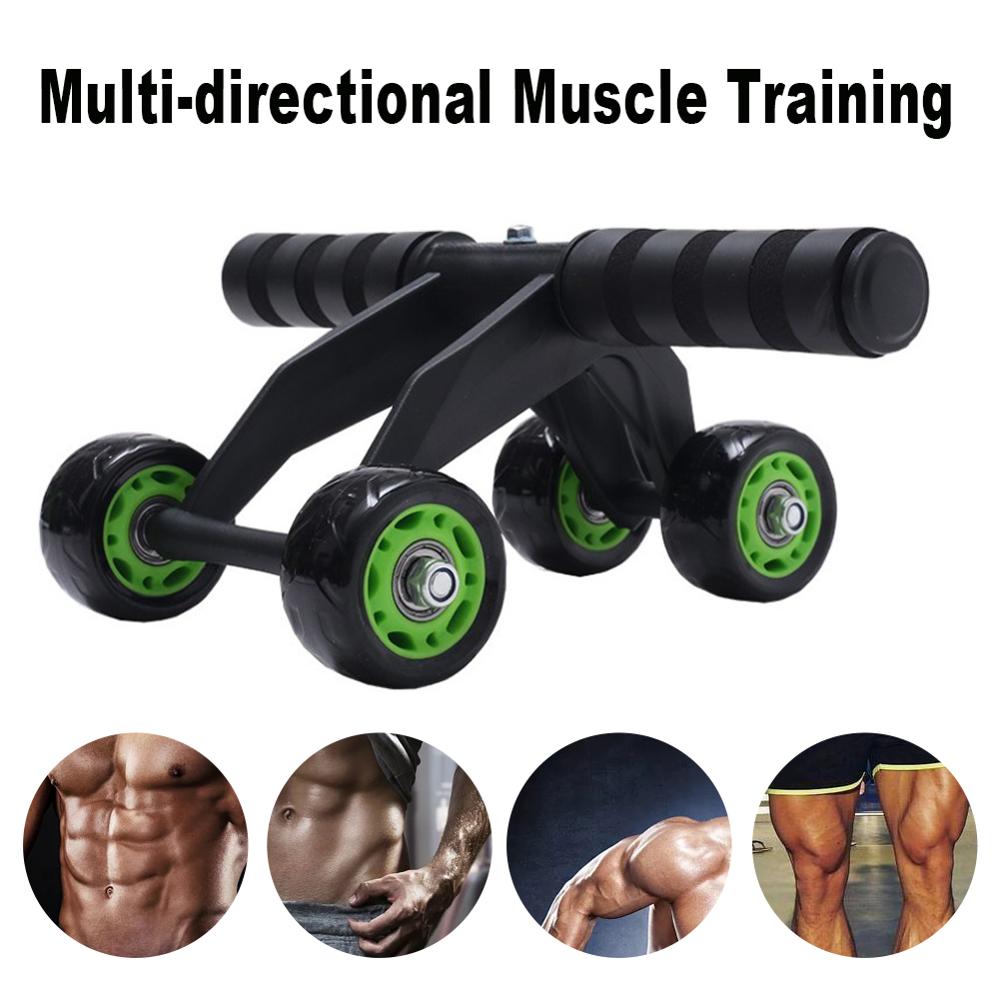 Four-Wheeled Abdominal Roller – Home Core & Ab Exercise Fitness Equipment