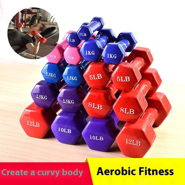 Colorful Fitness Dumbbells 1KG–6KG for Workout & Toning