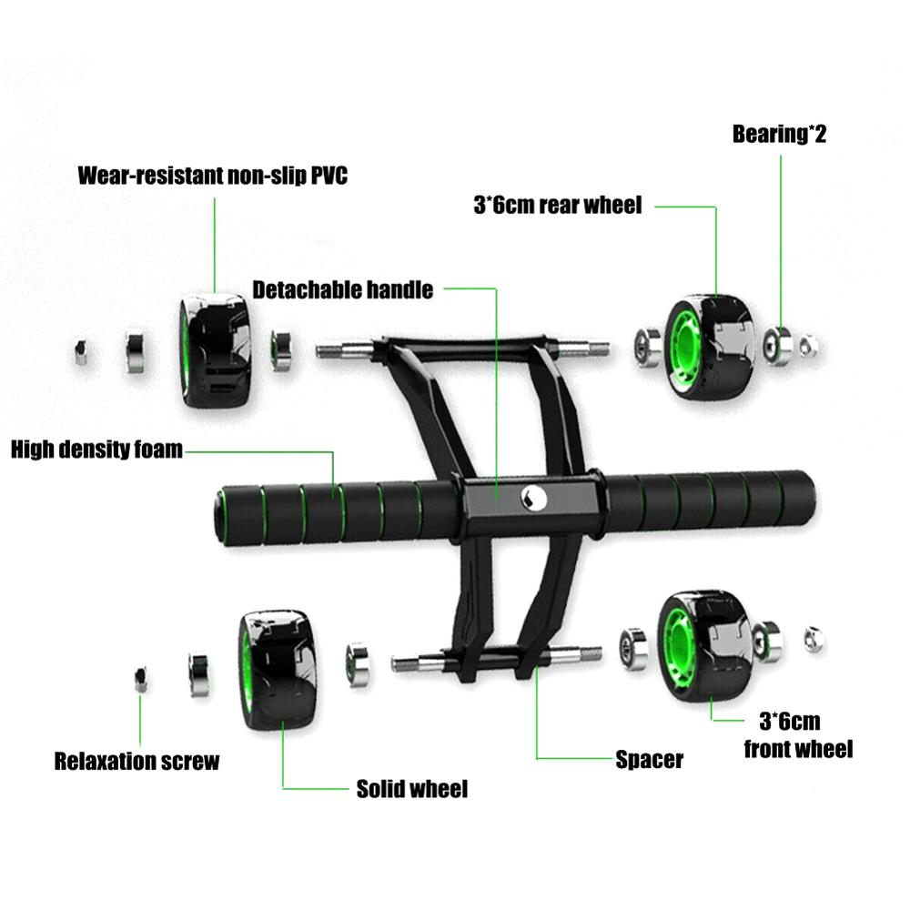 Four-Wheeled Abdominal Roller – Home Core & Ab Exercise Fitness Equipment