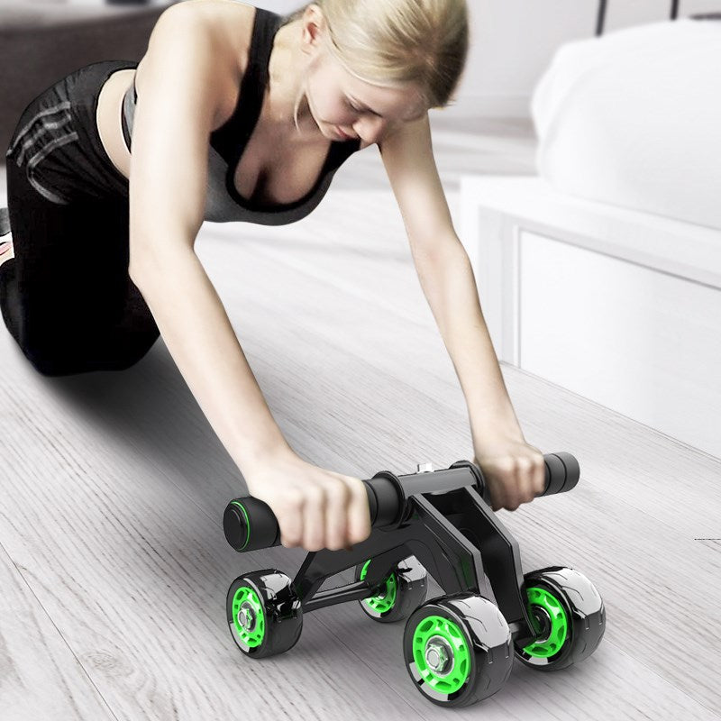 Four-Wheeled Abdominal Roller – Home Core & Ab Exercise Fitness Equipment