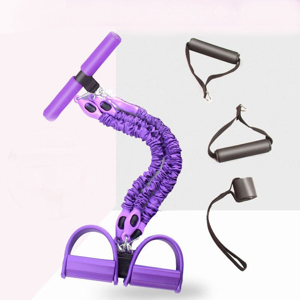 Multifunction Fitness Pedal Exerciser – Elastic Pull Rope Home Workout Equipment