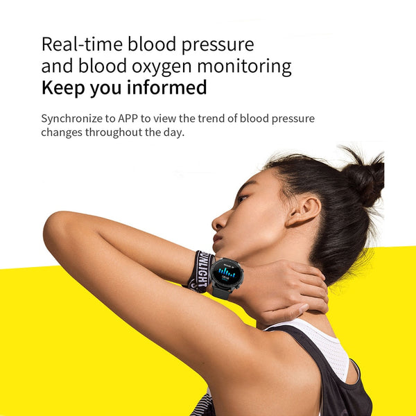 Waterproof Smartwatch with Fitness and Health Tracking Features