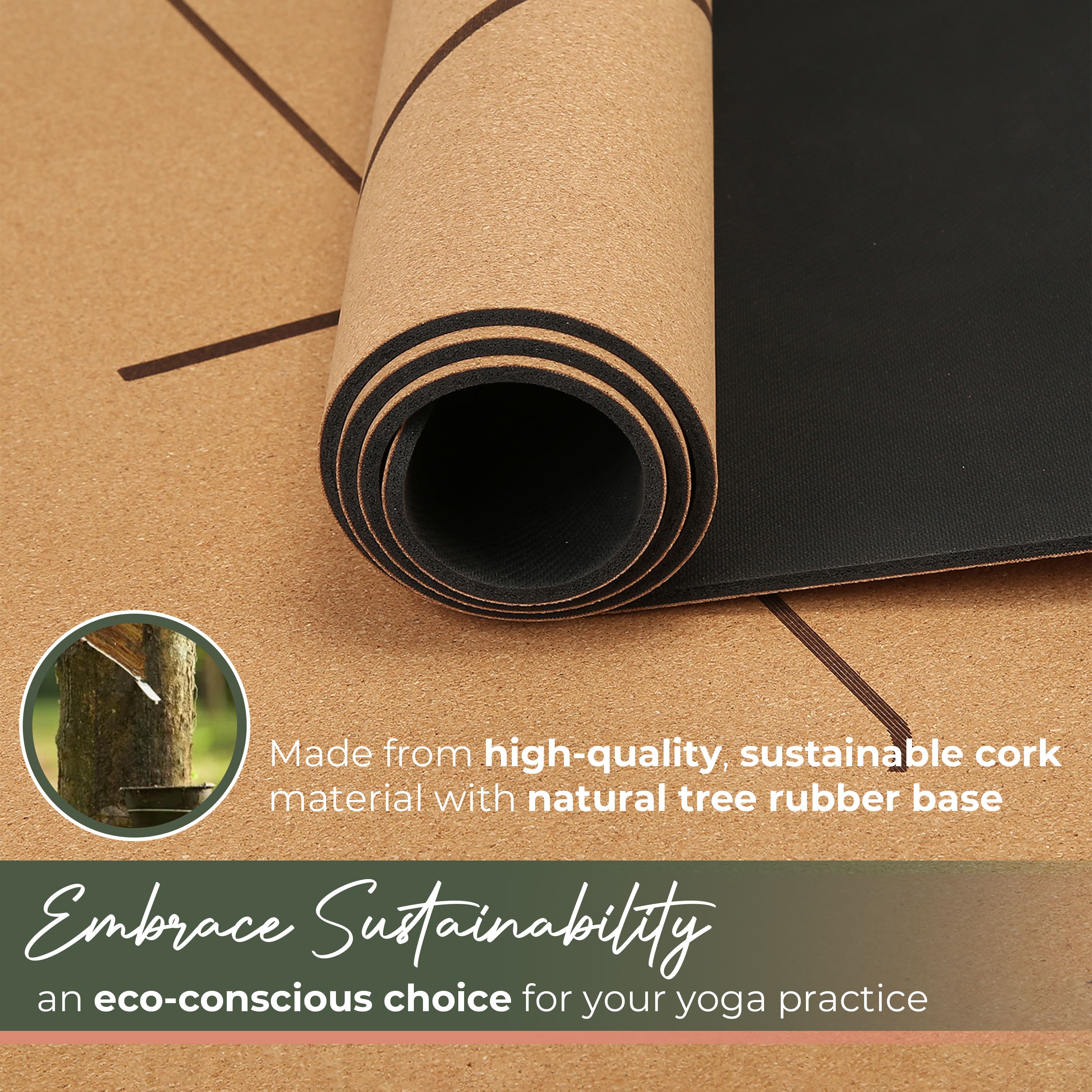 Eco-Friendly Cork Yoga Mat – Non-Slip Natural Fitness & Exercise Mat