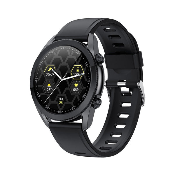 Bluetooth Waterproof Smartwatch with Fitness Tracking and Weather Display Features