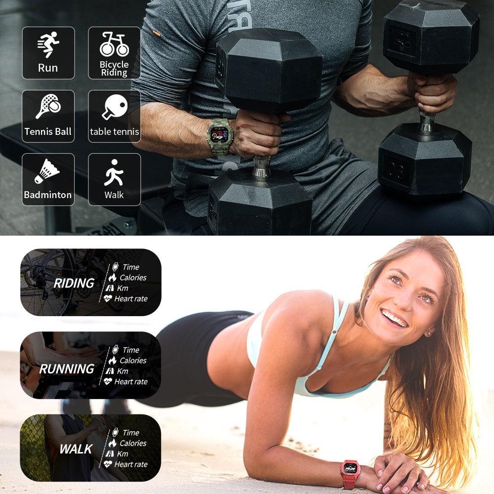 Military Smartwatch for Men & Women – Fitness Tracker with Heart Rate & Notifications