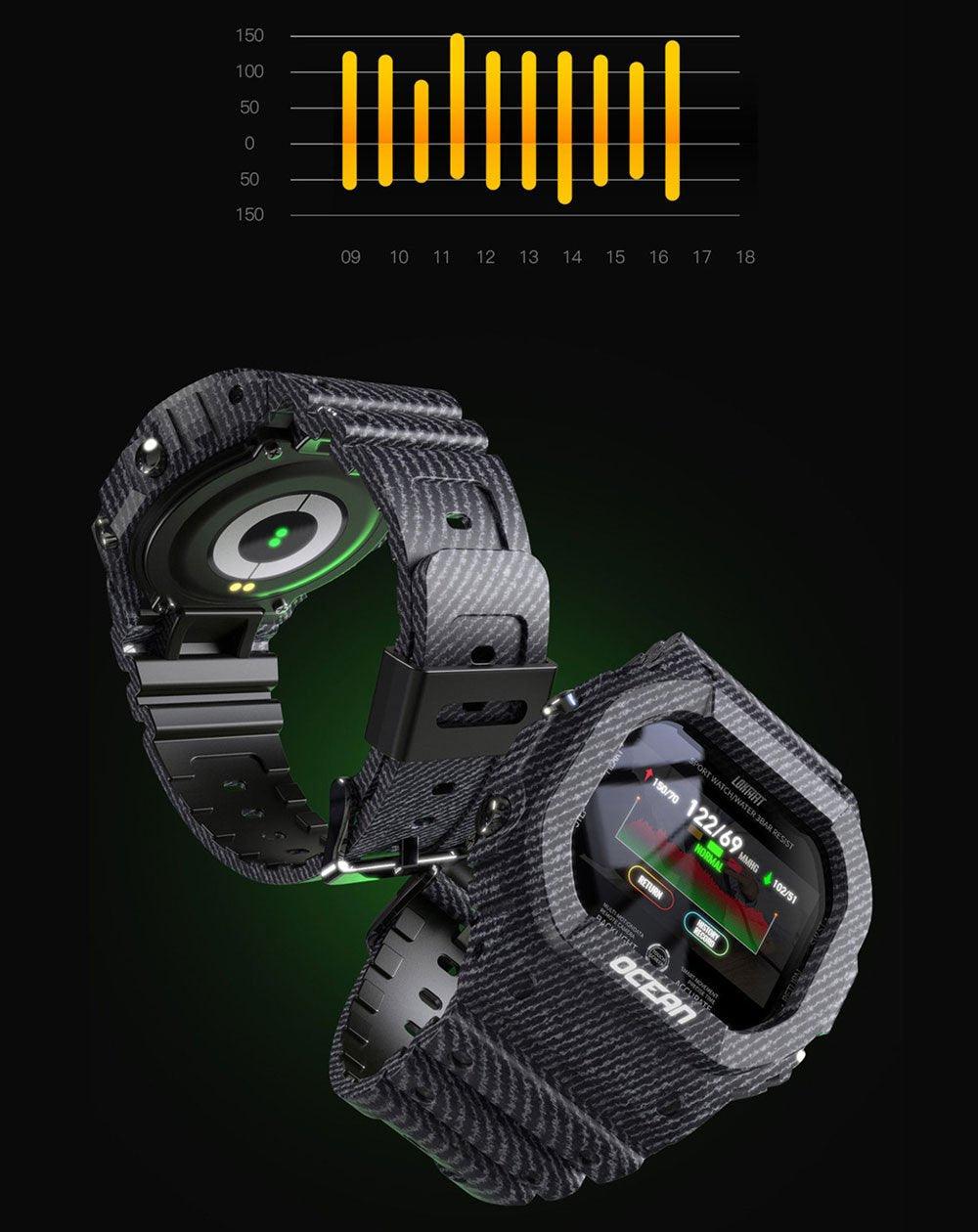 Military Smartwatch for Men & Women – Fitness Tracker with Heart Rate & Notifications