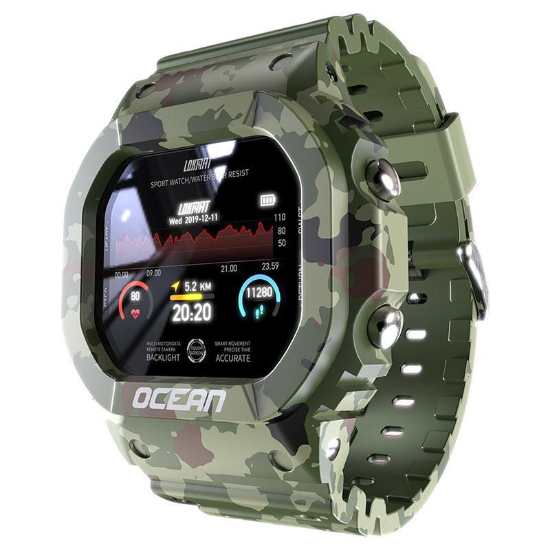 Military Smartwatch for Men & Women – Fitness Tracker with Heart Rate & Notifications
