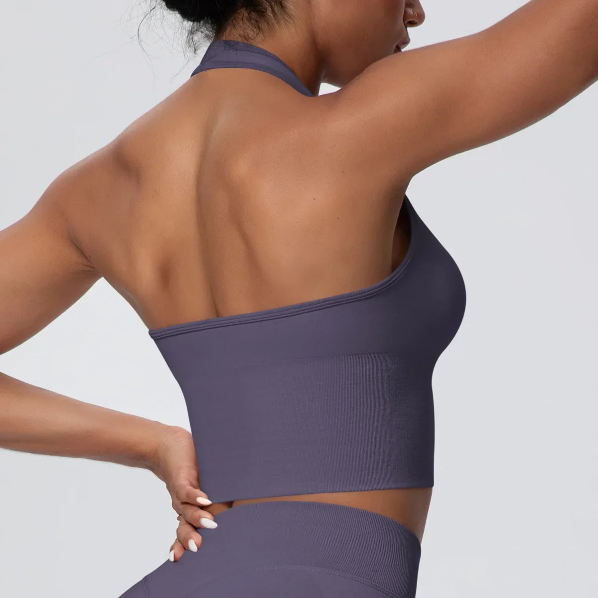 Women's Halter Neck Gym Top – Backless Running & Yoga Activewear
