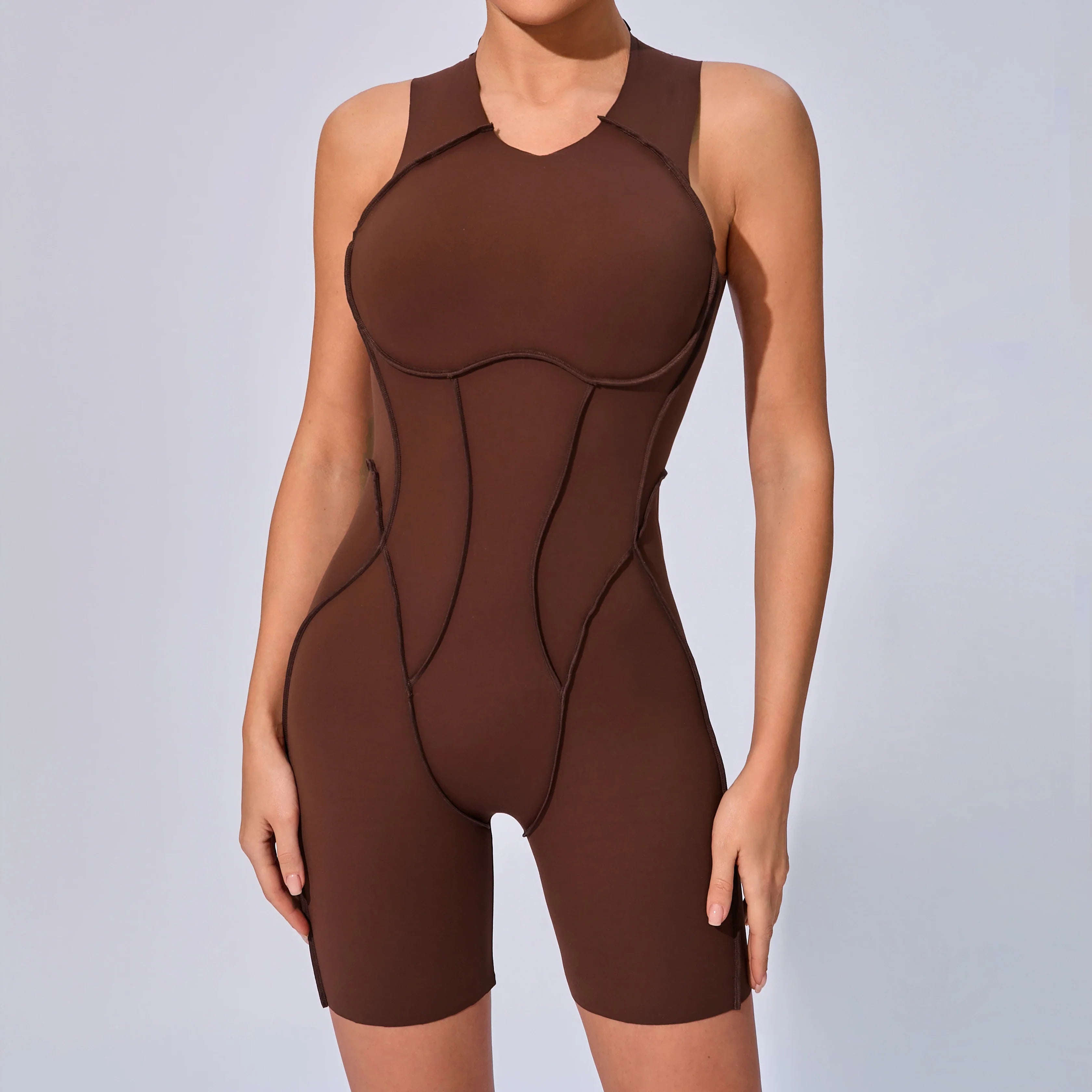 Women’s Padded Sport Jumpsuit – Fitness Bodysuit for Gym & Activewear