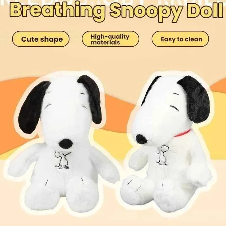 Calming Breathing Snoopy Plush Toy – Glowing Sleep & Relaxation Companion