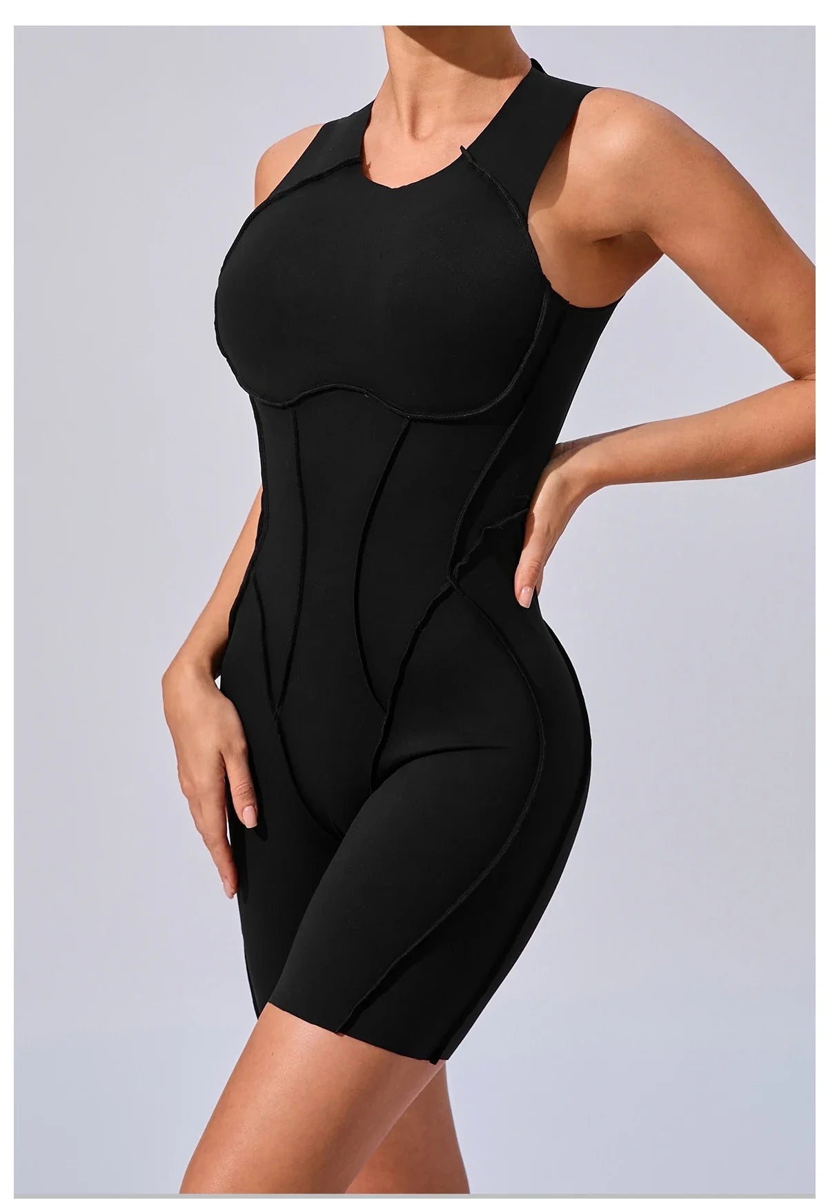 Women’s Padded Sport Jumpsuit – Fitness Bodysuit for Gym & Activewear