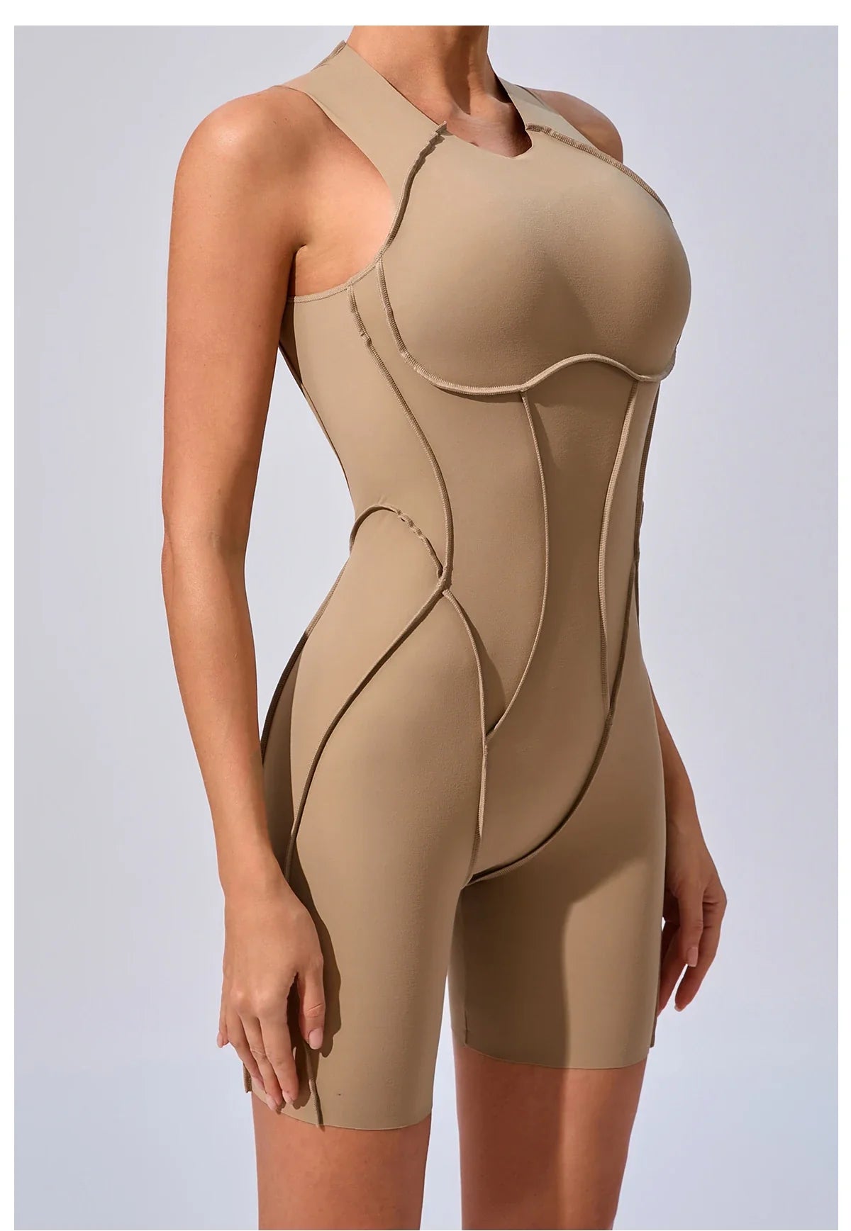 Women’s Padded Sport Jumpsuit – Fitness Bodysuit for Gym & Activewear