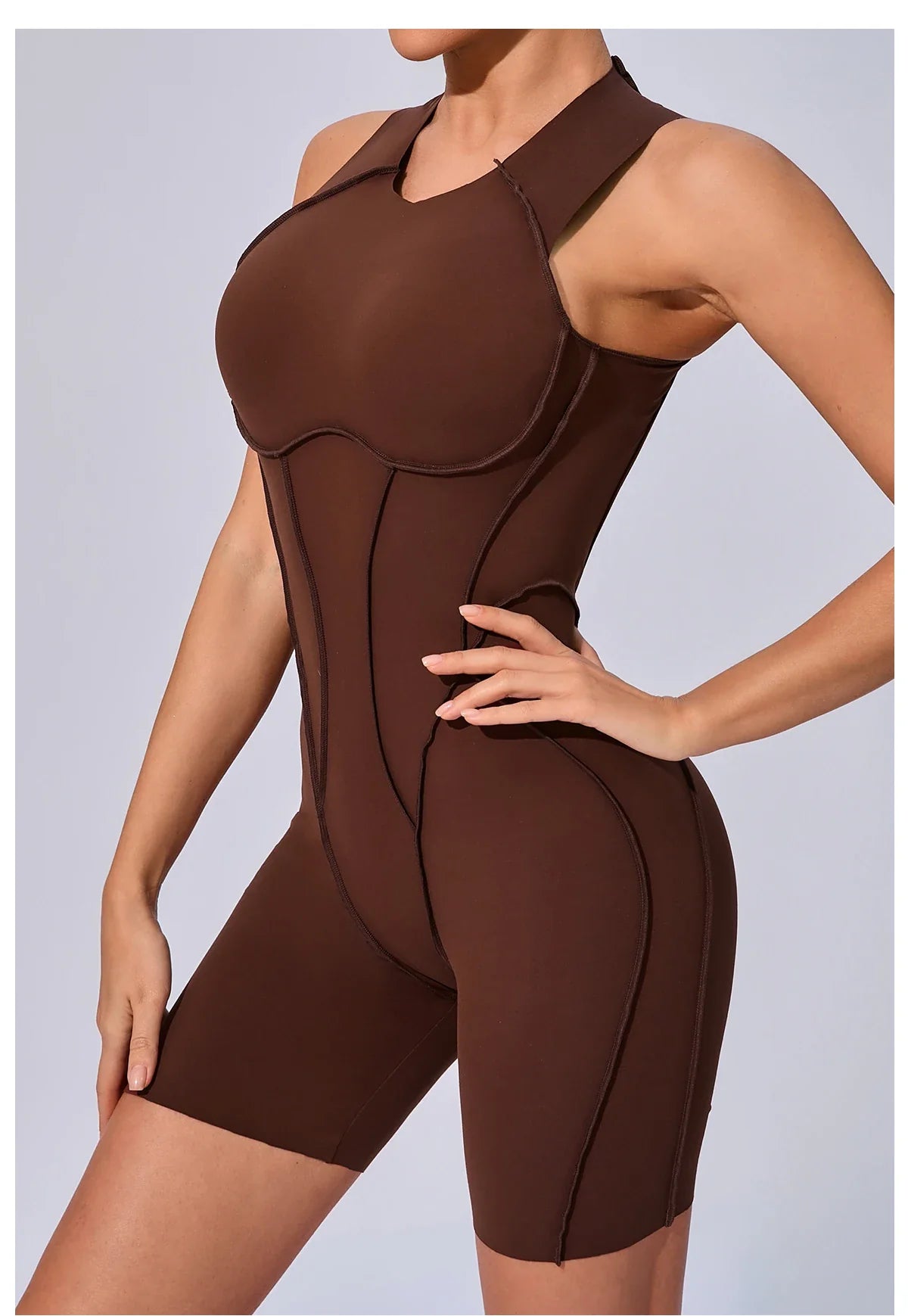 Women’s Padded Sport Jumpsuit – Fitness Bodysuit for Gym & Activewear
