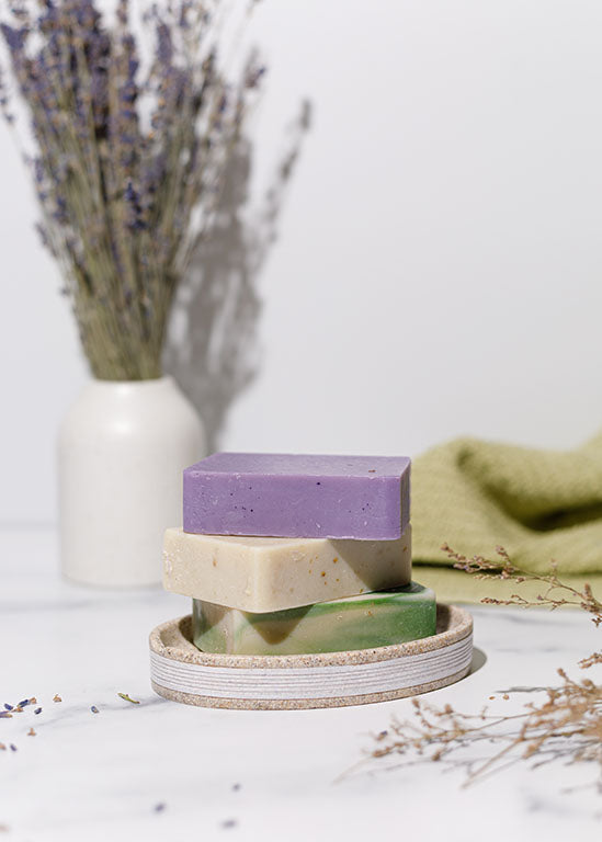 Natural Face and Body Soap Bar with Organic Oils and Clay