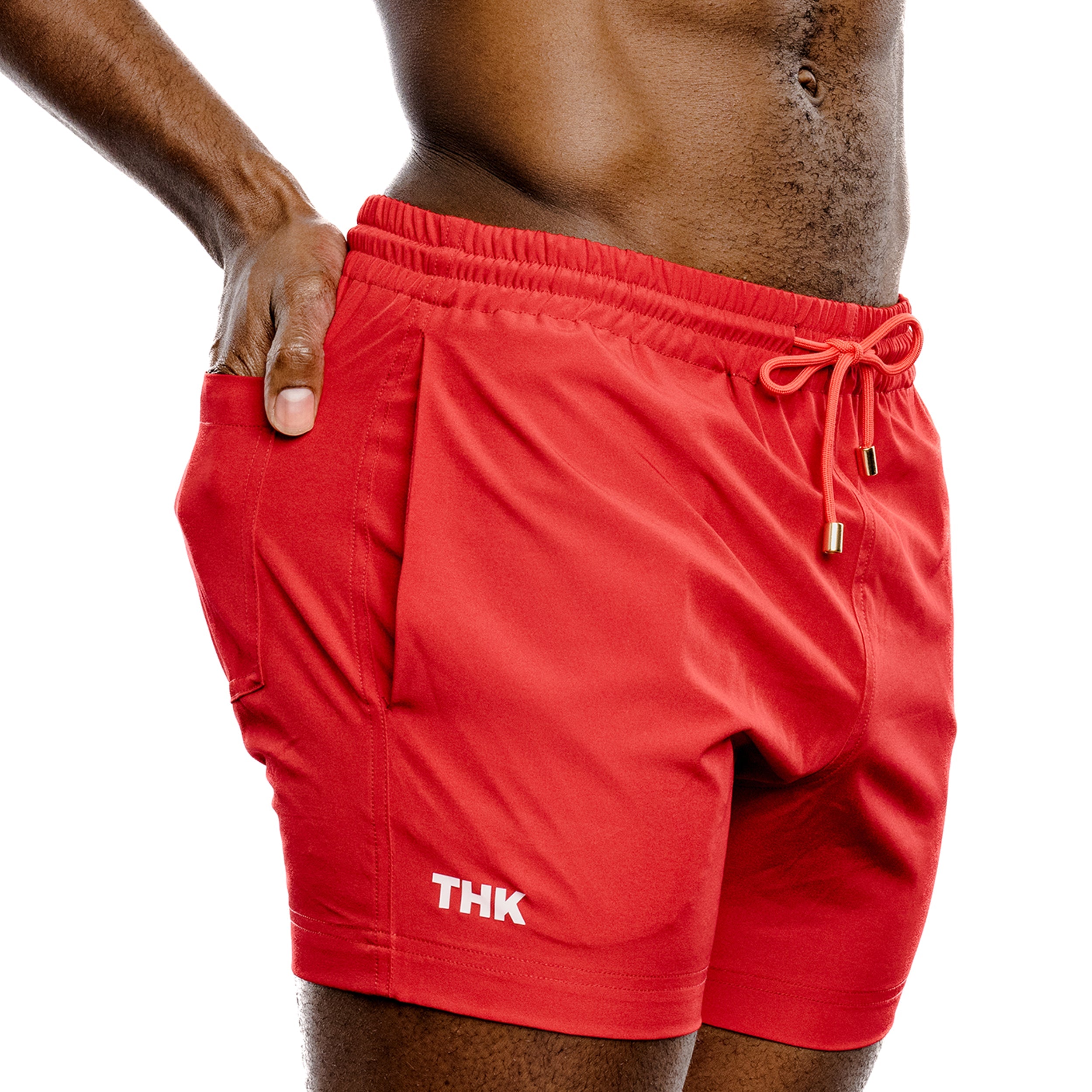 Red Swim Gym Shorts – Quick Dry Athletic Training & Swimwear Shorts