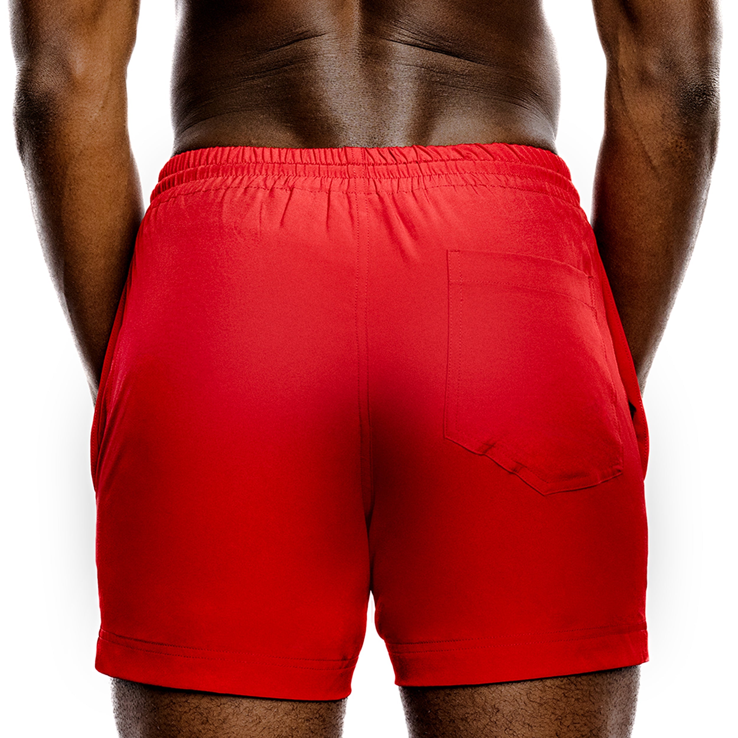 Red Swim Gym Shorts – Quick Dry Athletic Training & Swimwear Shorts