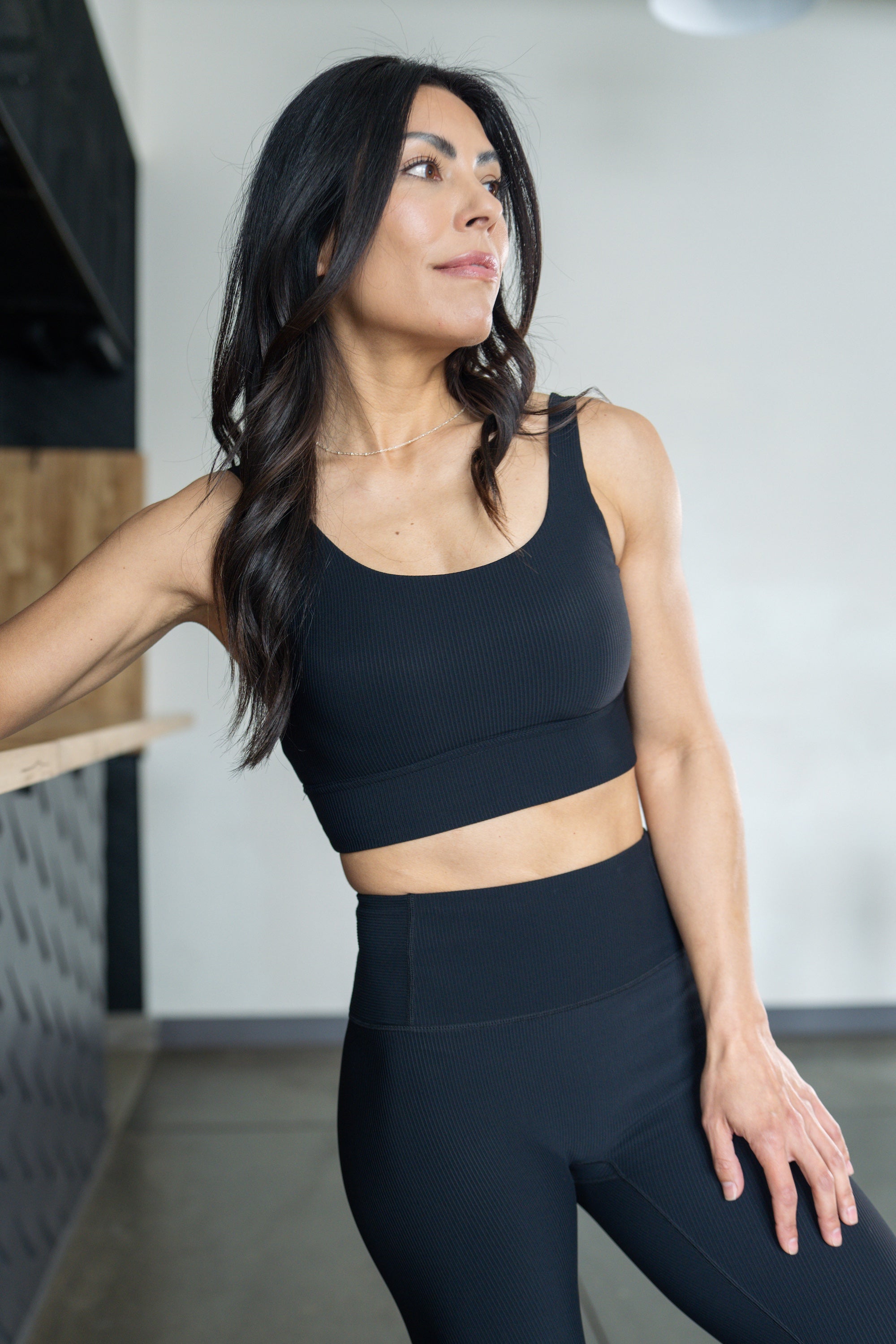 Women's Ribbed Medium Support Sports Bra – Quick Dry Activewear Bra