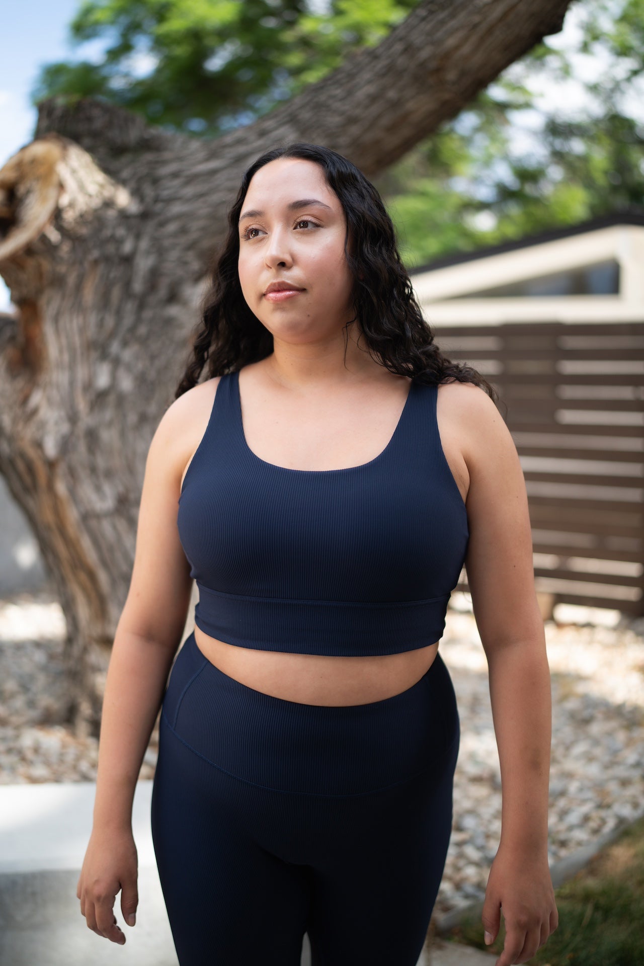 Women's Ribbed Medium Support Sports Bra – Quick Dry Activewear Bra