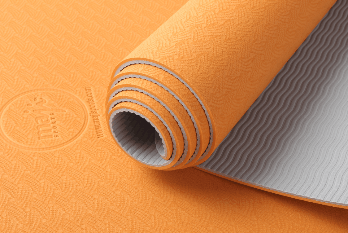 Maji Sports 2 Tone Premium TPE Yoga Mat – Non-Slip Fitness Exercise Mat