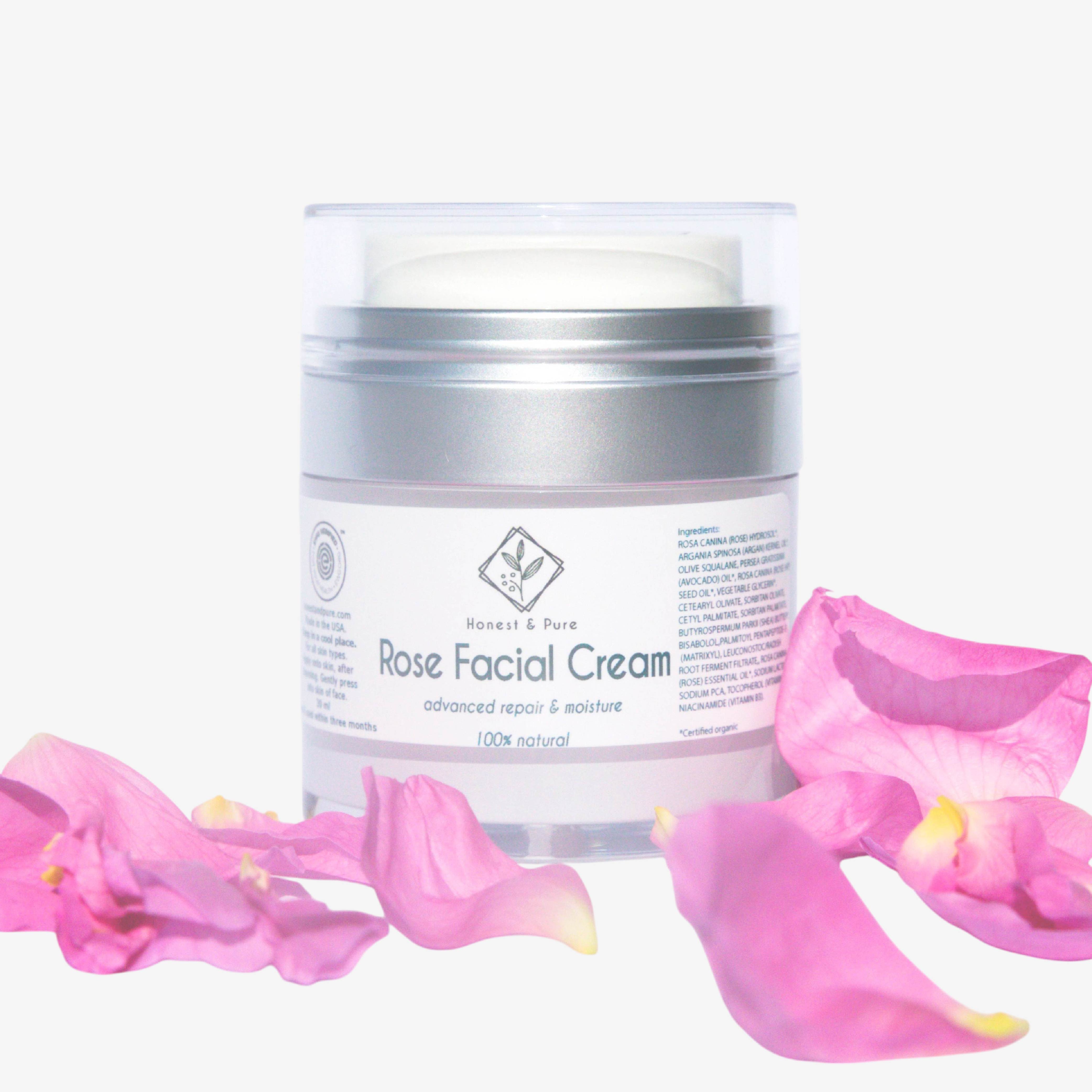 Rose Anti-Aging Face Cream and Moisturizer for Hydrated Skin Care