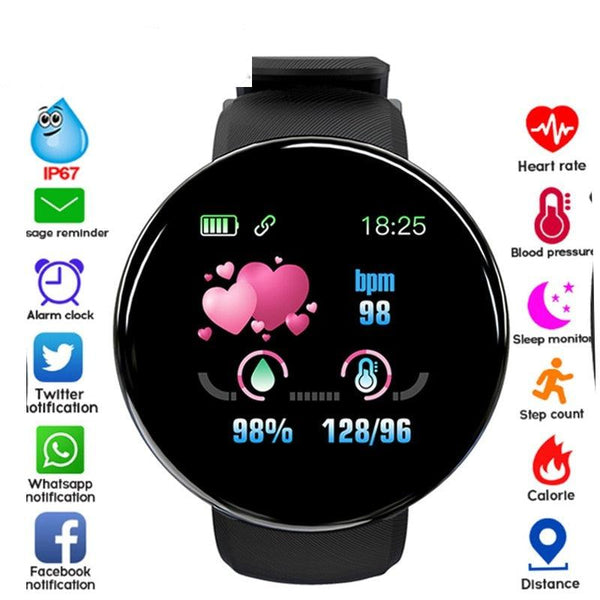 Waterproof Smart Fitness Watch with Heart Rate and Activity Tracker